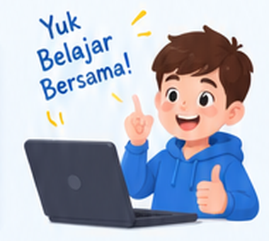 Maskot anak belajar